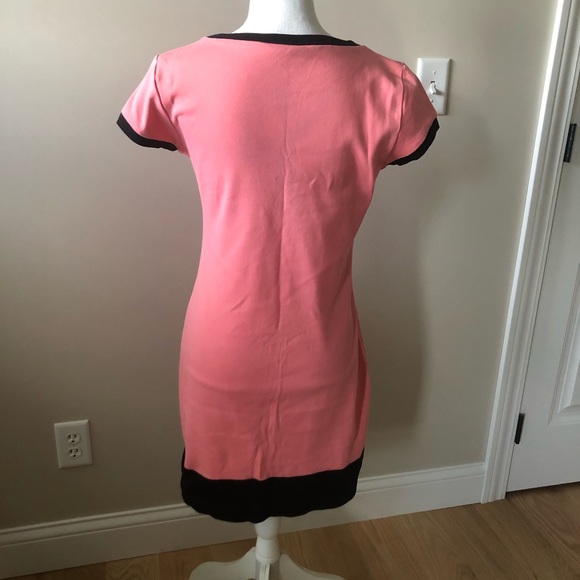 Coral Pink and Black New York and Company Dress - Picture 4 of 6